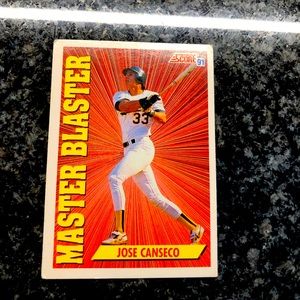 Jose Canseco Score 1991 “Master Blaster” series #690 baseball card!!